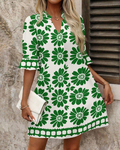 Elegantes Straight Kleid mit Blumenprint