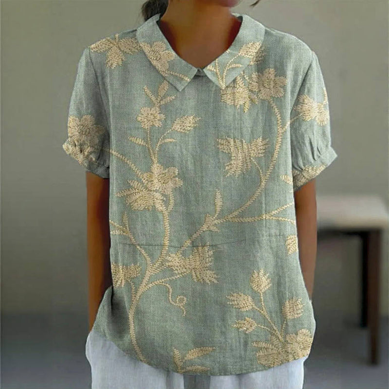 Blouse Vintage Floral Print