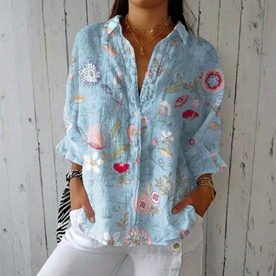 Blouse Vintage Floral Print