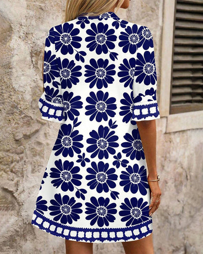 Elegantes Straight Kleid mit Blumenprint