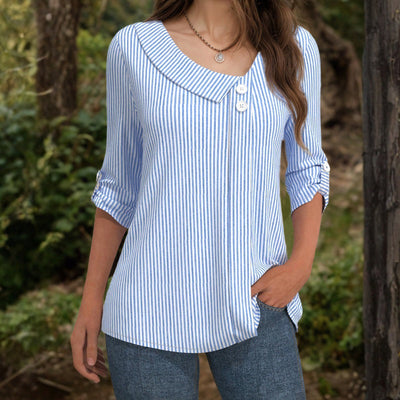 Blouse Striped Casual