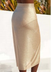 ROTITA Hot Stamping Bowknot Design Champagne Sarong