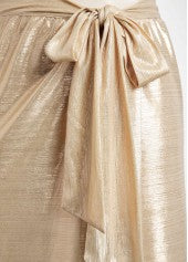 ROTITA Hot Stamping Bowknot Design Champagne Sarong