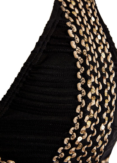Biquíni Cropped com Textura Trançada Elegante