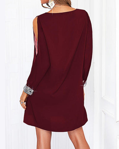 Elegantes Partykleid mit langen Ärmeln