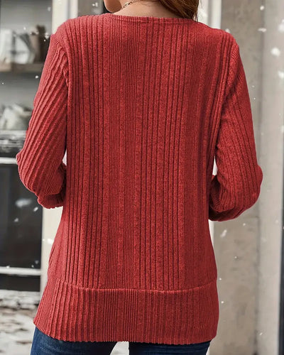 Sweater False Two-Piece Knitted
