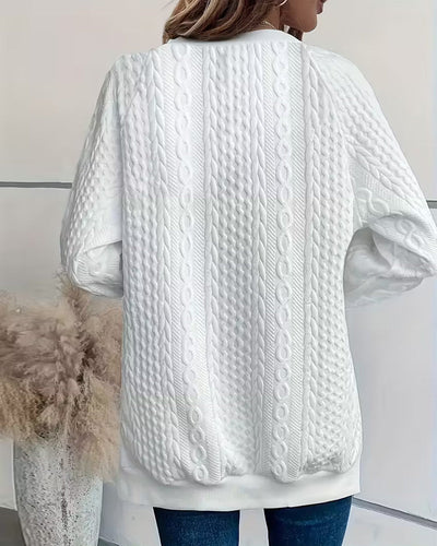 Sweatshirt Mit Tasche Und Gespaltenem-Saum Merkmalen