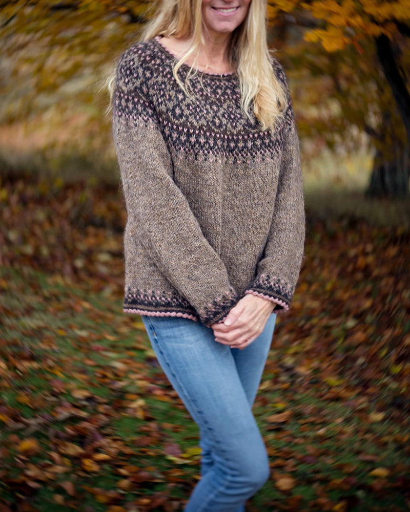 Pullover Mit Rundhals Und Farbblock Merkmalen