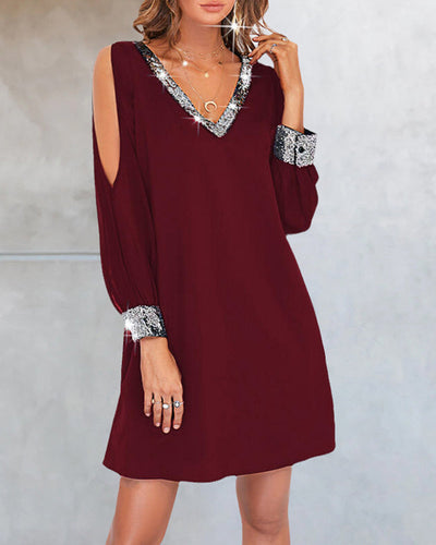 Elegantes Partykleid mit langen Ärmeln