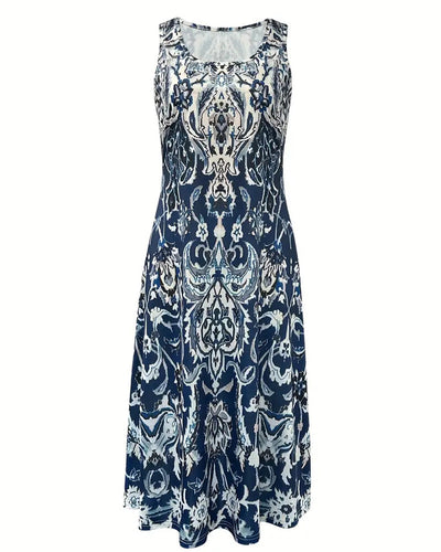 Kleid Urlaub ärmellos modischer Druck
