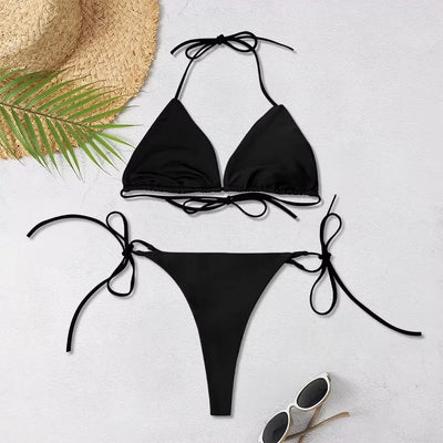 Bikini Backless Adjustable Lace-up