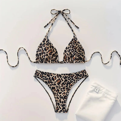 Bikini Set Leopard Slips