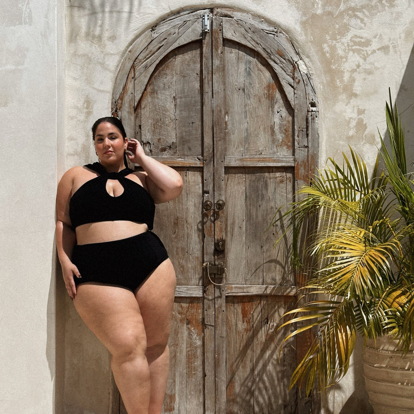 Cross My Heart / Bikini top / Black texture