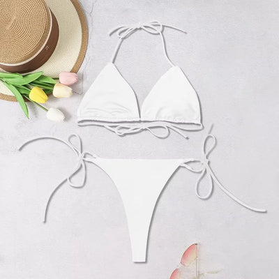 Bikini Backless Adjustable Lace-up