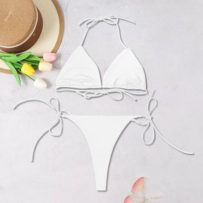 Bikini Backless Adjustable Lace-up