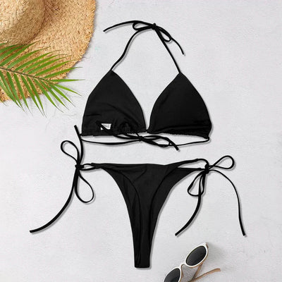 Bikini Backless Adjustable Lace-up