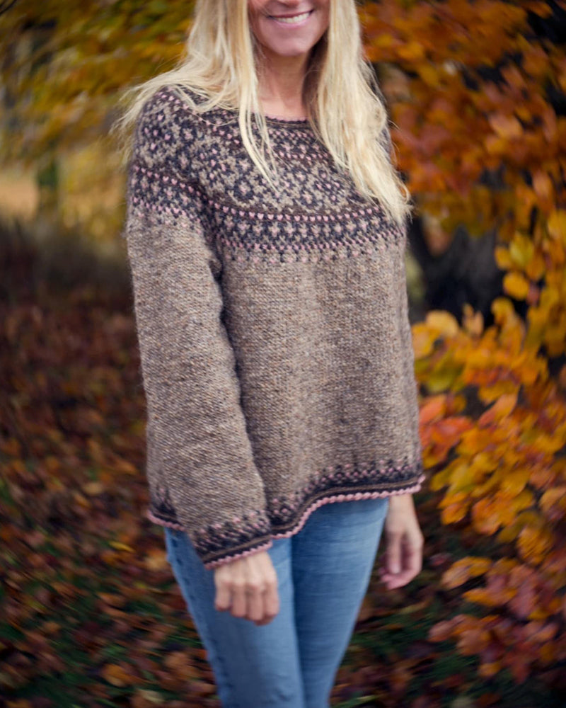 Pullover Mit Rundhals Und Farbblock Merkmalen