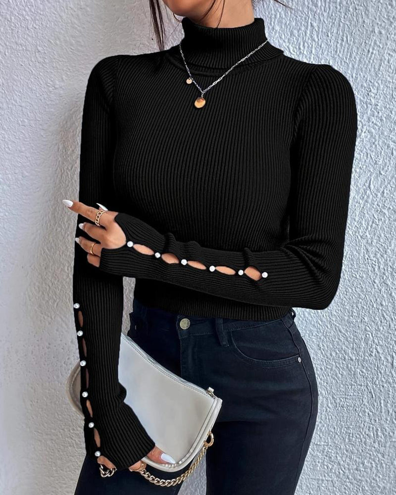 Pullover modische Langarm-Unifarbe