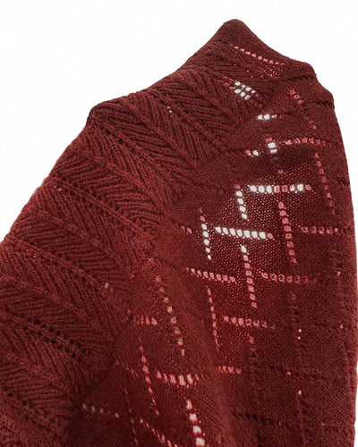 Pullover Sexy V-Ausschnitt Gestrickt