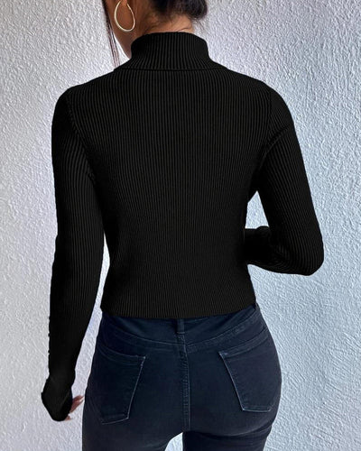 Pullover modische Langarm-Unifarbe