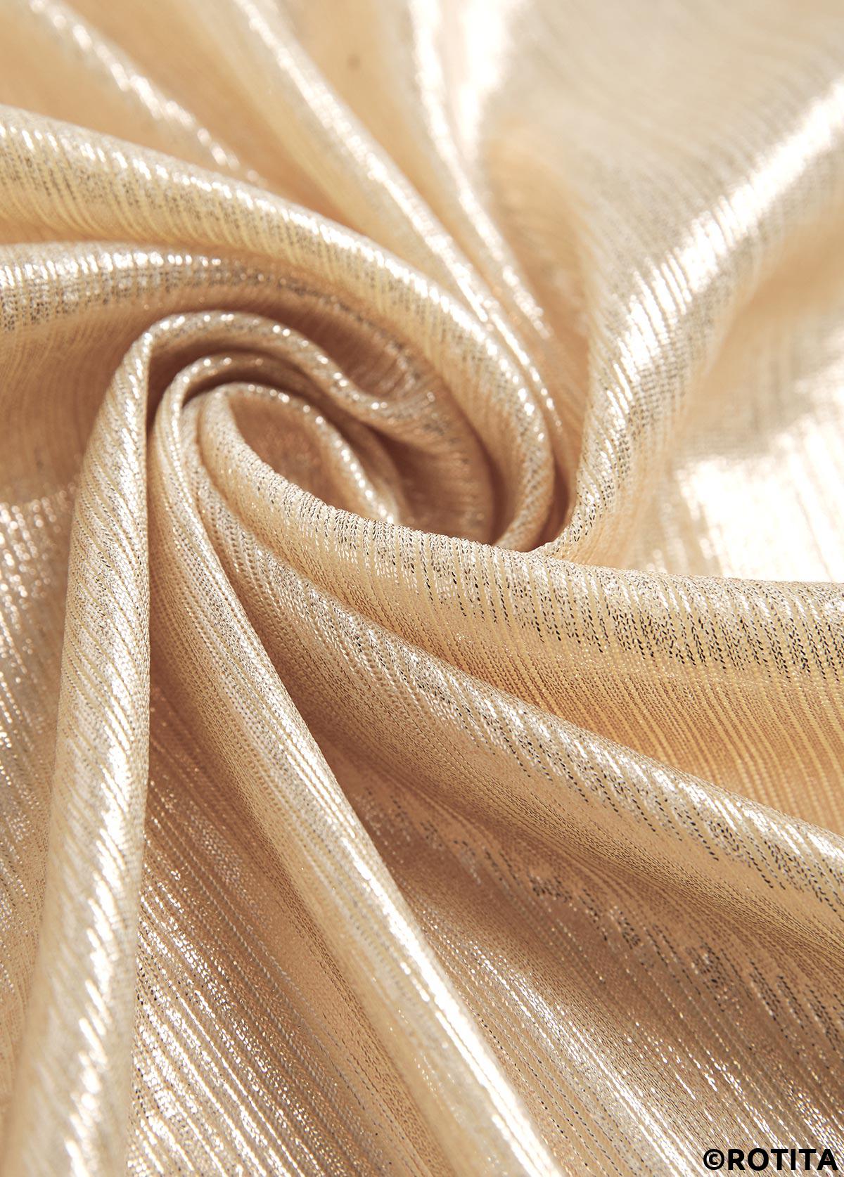 ROTITA Hot Stamping Bowknot Design Champagne Sarong